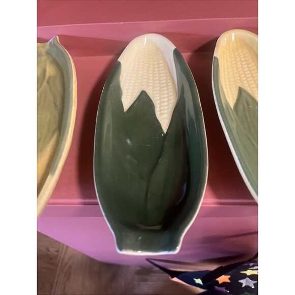Vintage Shawnee Pottery Corn King #79 Corn Dishes Set of 7 Oval 8.25" USA - Picture 5 of 11